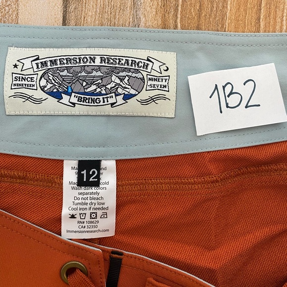 Immersion Research Penstock Boardshorts Women’s Size 12 Orange 10” Inseam NWOT - Picture 6 of 11